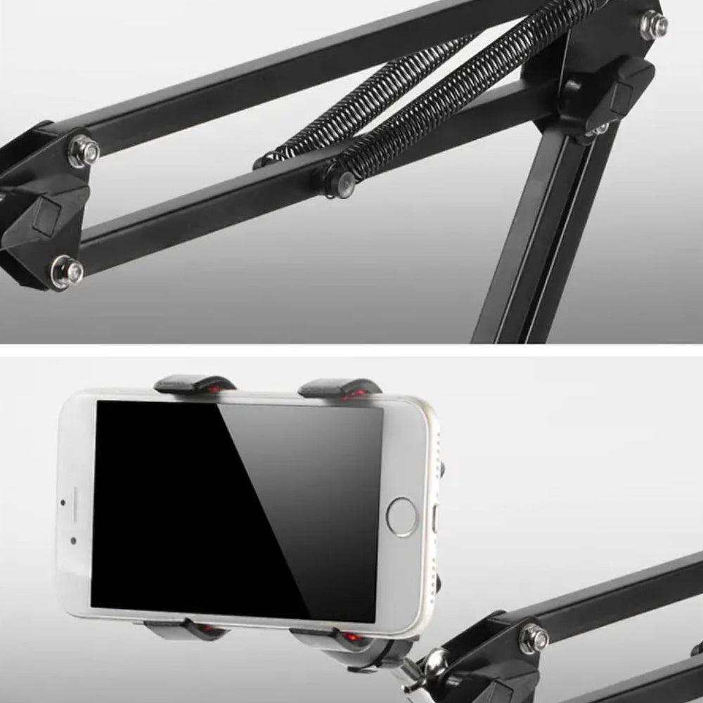 NÖRDIC yleismallinen matkapuhelimen pöytäteline. metallia, kääntyy 360, enintään 10 cm älypuhelimille