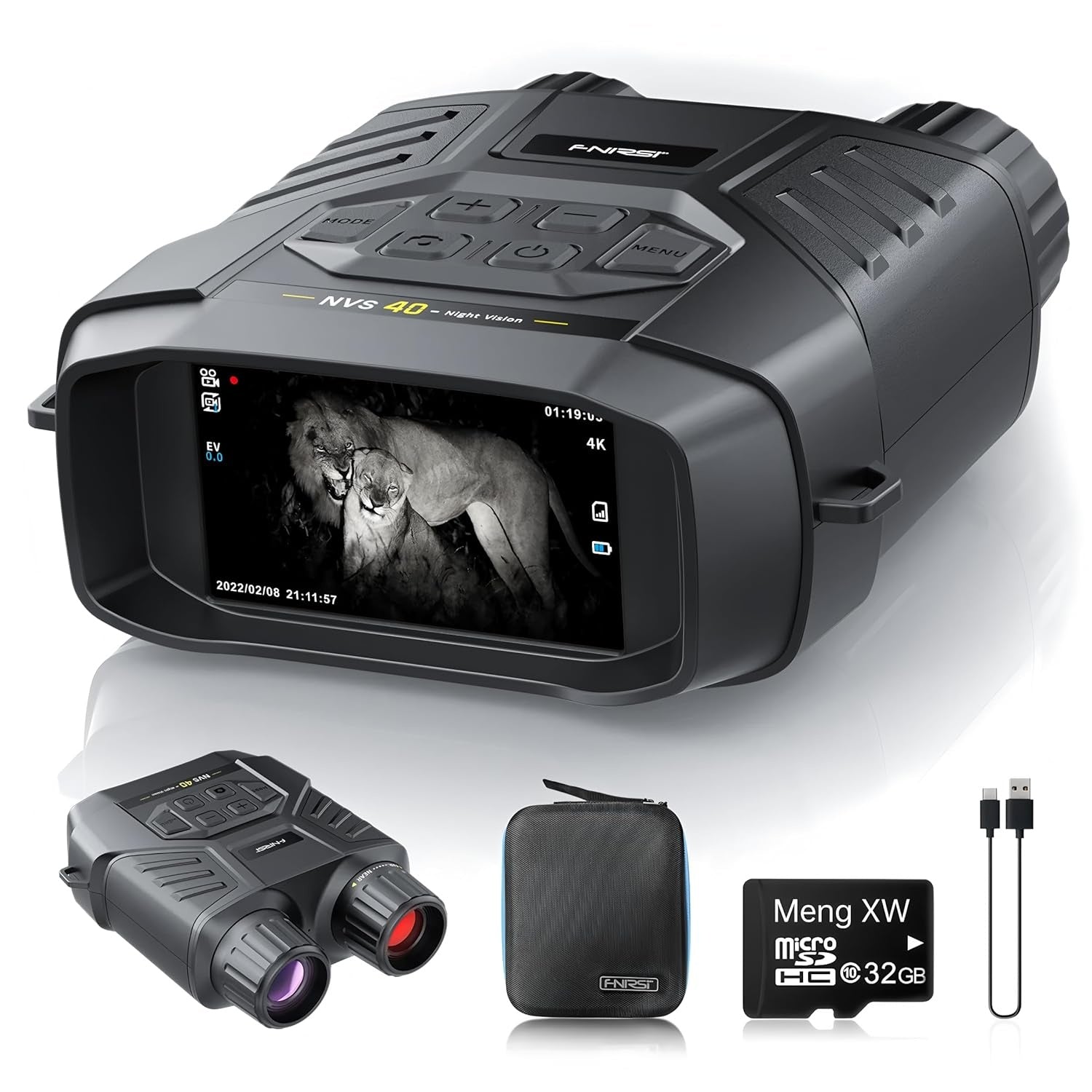 NVS-40 Kaukoputki 4K HD -kiikarit yökuvauksella 6x digitaalinen zoom 300 m metsästys retkeily tähtäinkiikari kello esineiden tarkkailuun