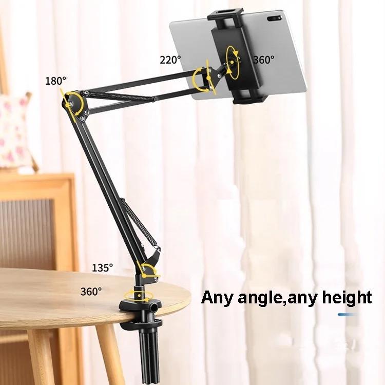 Pöytäteline matkapuhelimelle ja tabletille, käännettävä näyttö ja säädettävän korkeuden pidike matkapuhelimelle ja tabletille