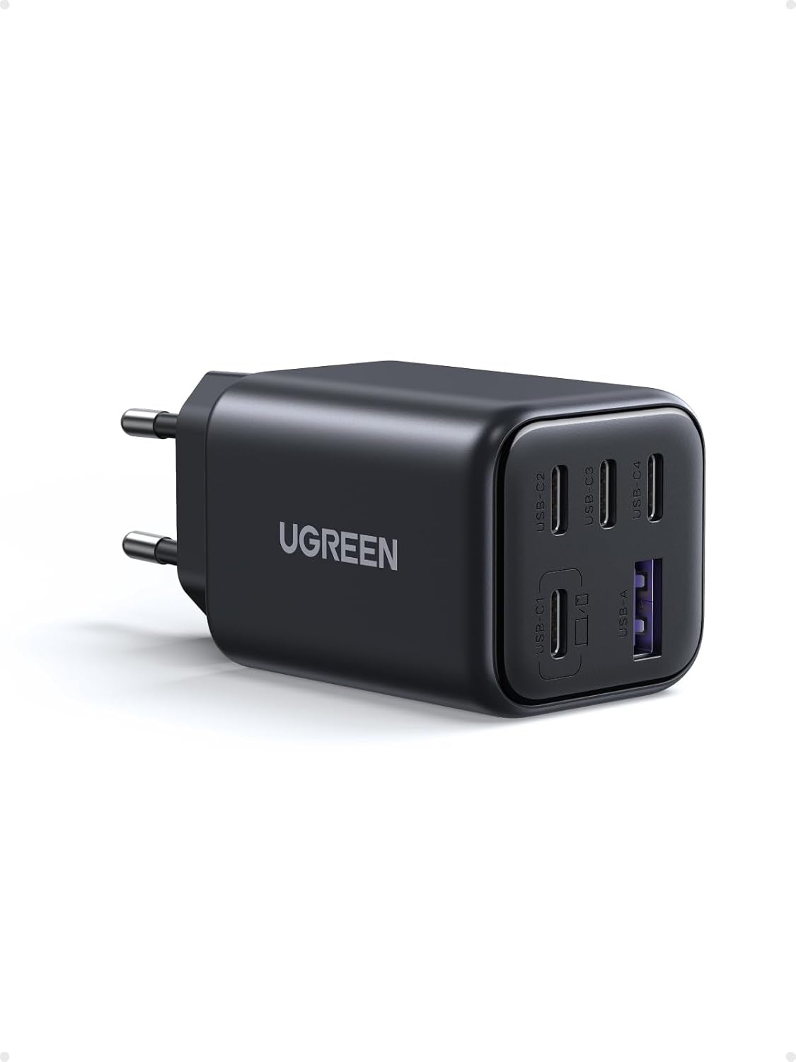 UGREEN 5-porttinen 45W USB-C GaN-pikalaturi, PD/PPS/QC ja 4 USB-C-porttia iPhone 17/16/15-, Galaxy S26/S25/S24/S23-, iPad- ja MacBook Neo/Air -laitteille