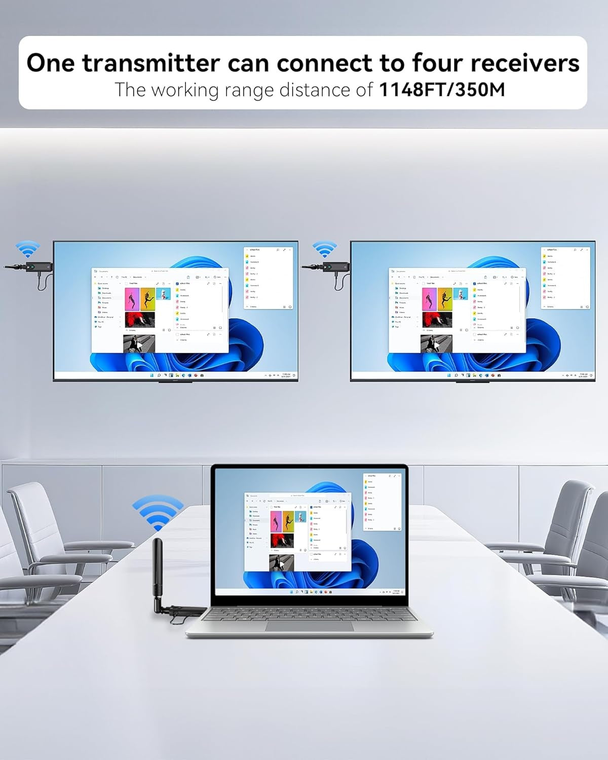 Langaton HDMI-lähetin/vastaanotin 1–2, 1080P 60Hz 400 m