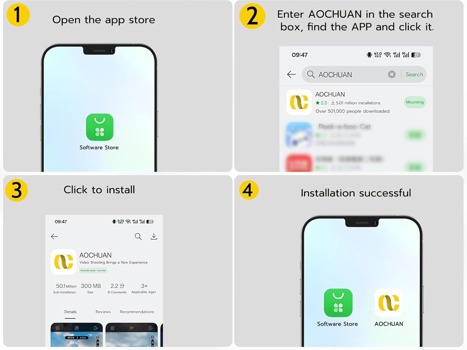 Käsikäyttöinen 3-akselinen puhelin-stabilisaattori Taitettava gimbal iPhone- ja Android-laitteille Fokusrulla ja kasvo-/kohdesuunnannus