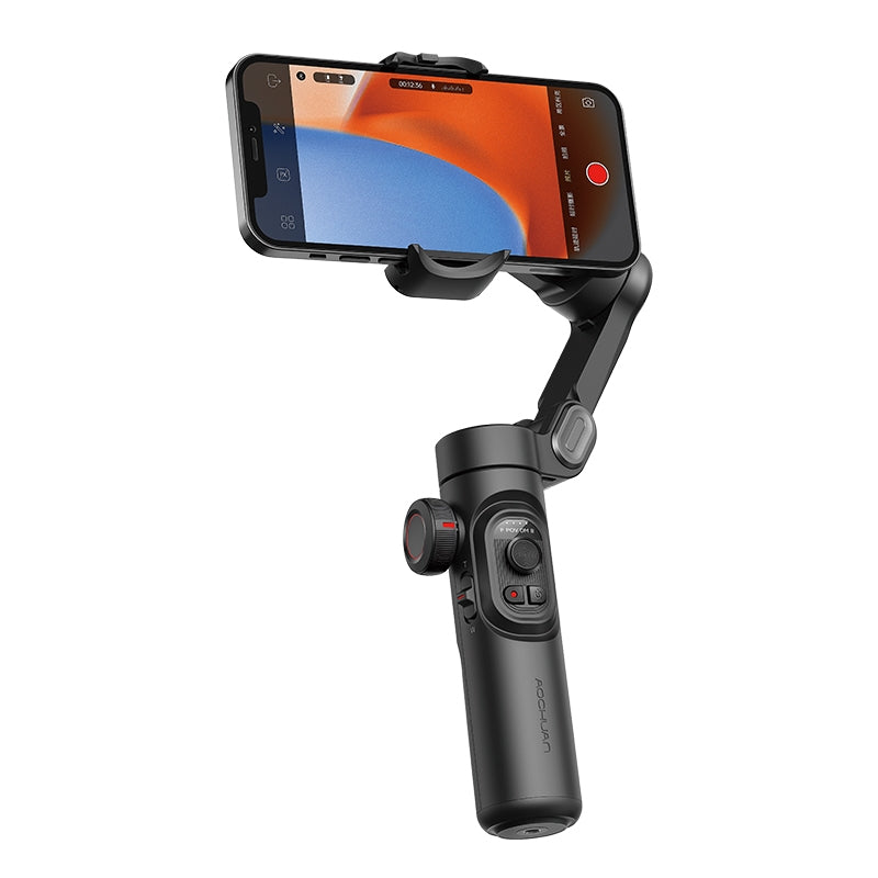 Käsikäyttöinen 3-akselinen puhelin-stabilisaattori Taitettava gimbal iPhone- ja Android-laitteille Fokusrulla ja kasvo-/kohdesuunnannus