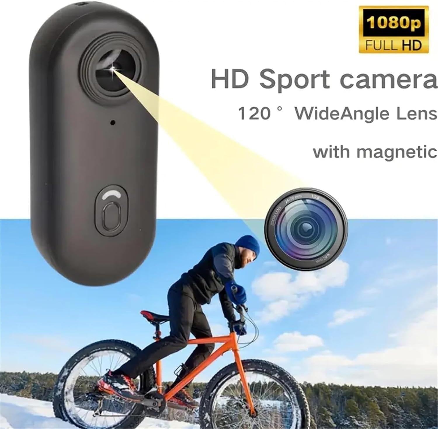 4k Mini Handsfree Bodycam, POV Cameras, HD 1080p Mini Wearable Body Adventure Action Cameras with Audio