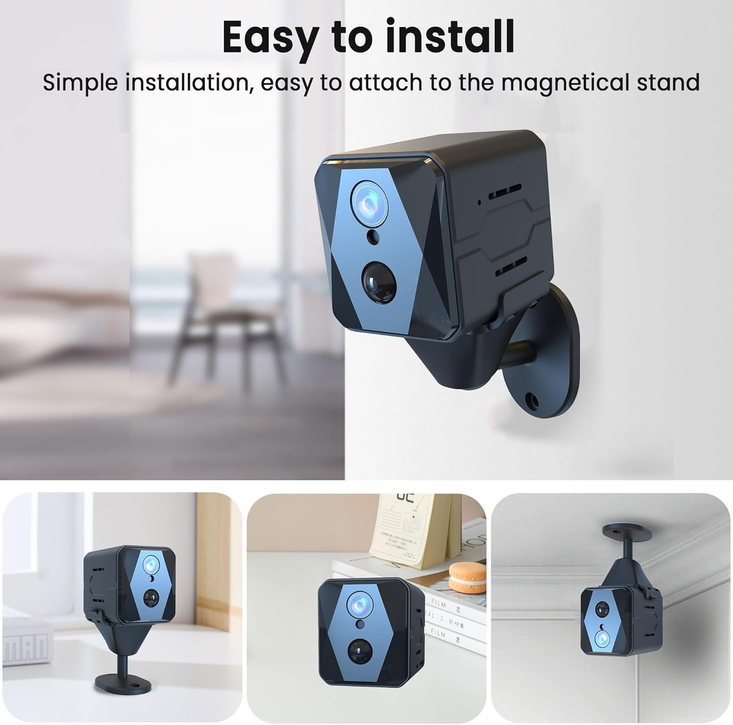 5GHz WiFi Mini-Kamera, 4K Langaton Sisätilojen Valvontakamera