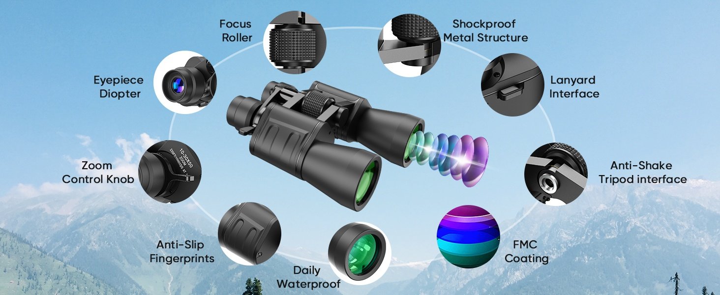 APEXEL 10-30X50 HD Kiikarit