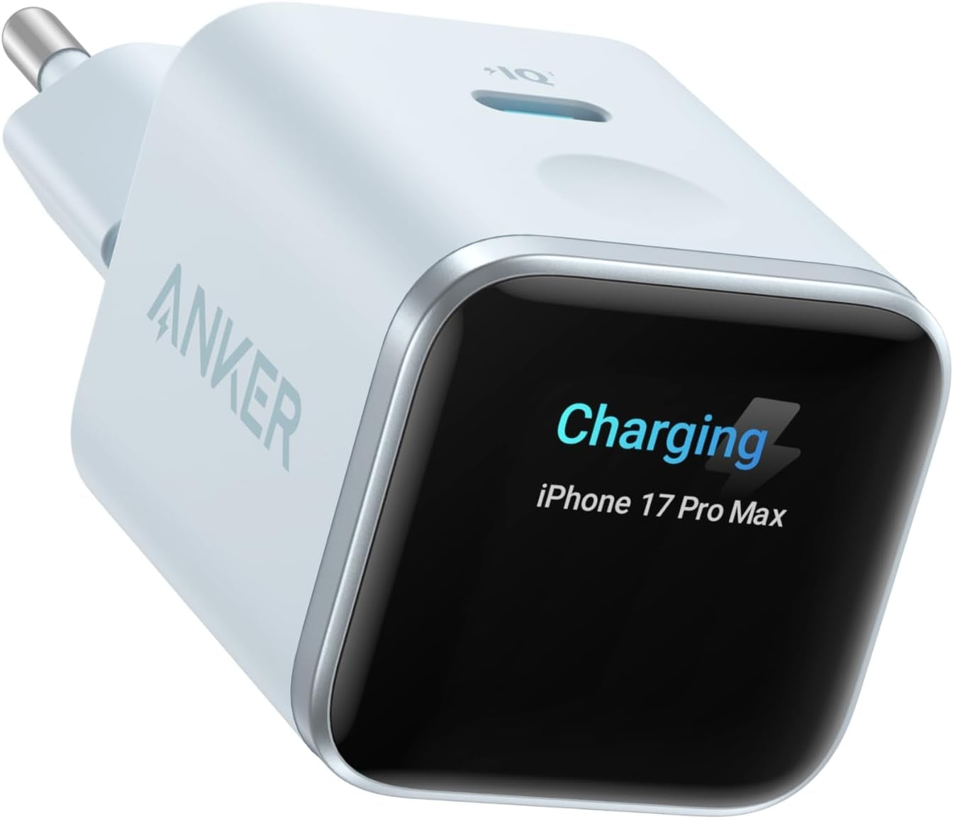 Anker Nano 45W Smart Display USB-C -laturi 45W, valkoinen