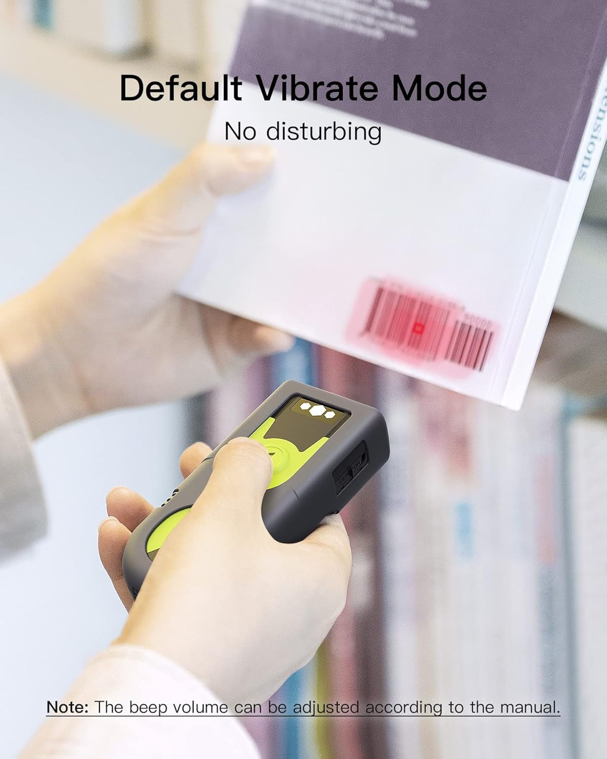 Bluetooth 2D Viivakoodinlukija 2,4 GHz USB-sovittimella, Plug and Play