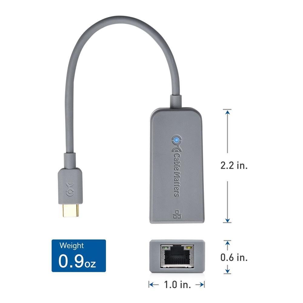 Cable Matters USB-C - Gigabit Ethernet -sovitin Toimii Chromebook-sertifioidun kanssa