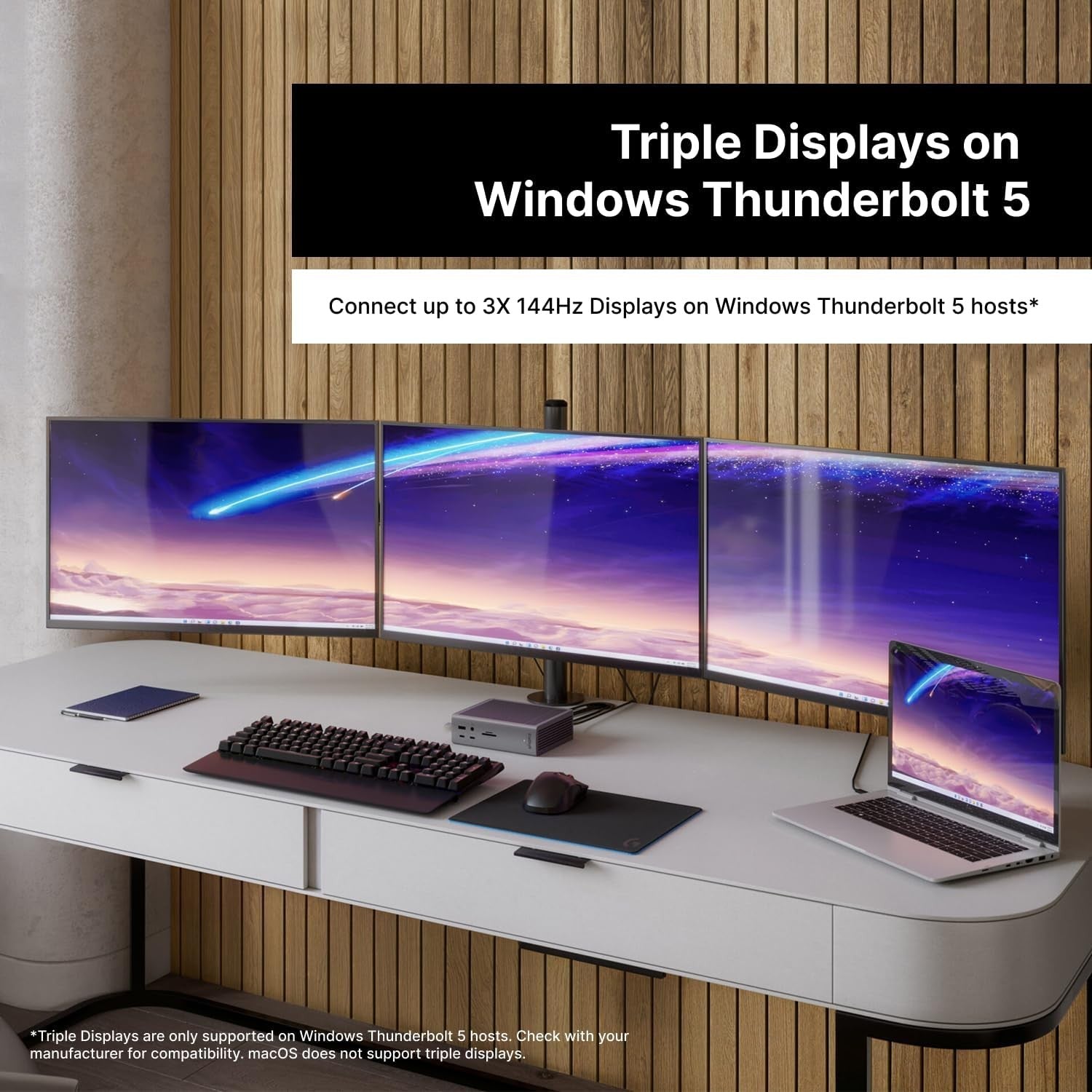 CalDigit TS5 Plus - 20 Porttia Thunderbolt 5 Telakointiasema, 140W Lataus, 3X 80Gb/s Thunderbolt 5, 10x 10Gb/s USB Porttia