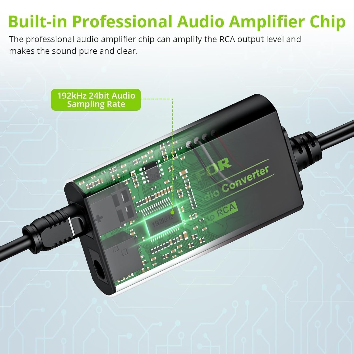 DAC-muunnin 192kHz digitaali-analogimuunnin optinen SPDIF Toslink analogiseen stereoääneen naaras RCA L/R -äänisovitin