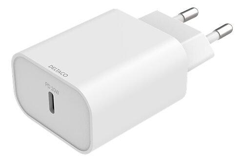 DELTACO USB-C seinälaturi virtalähteellä 20W, valkoinen