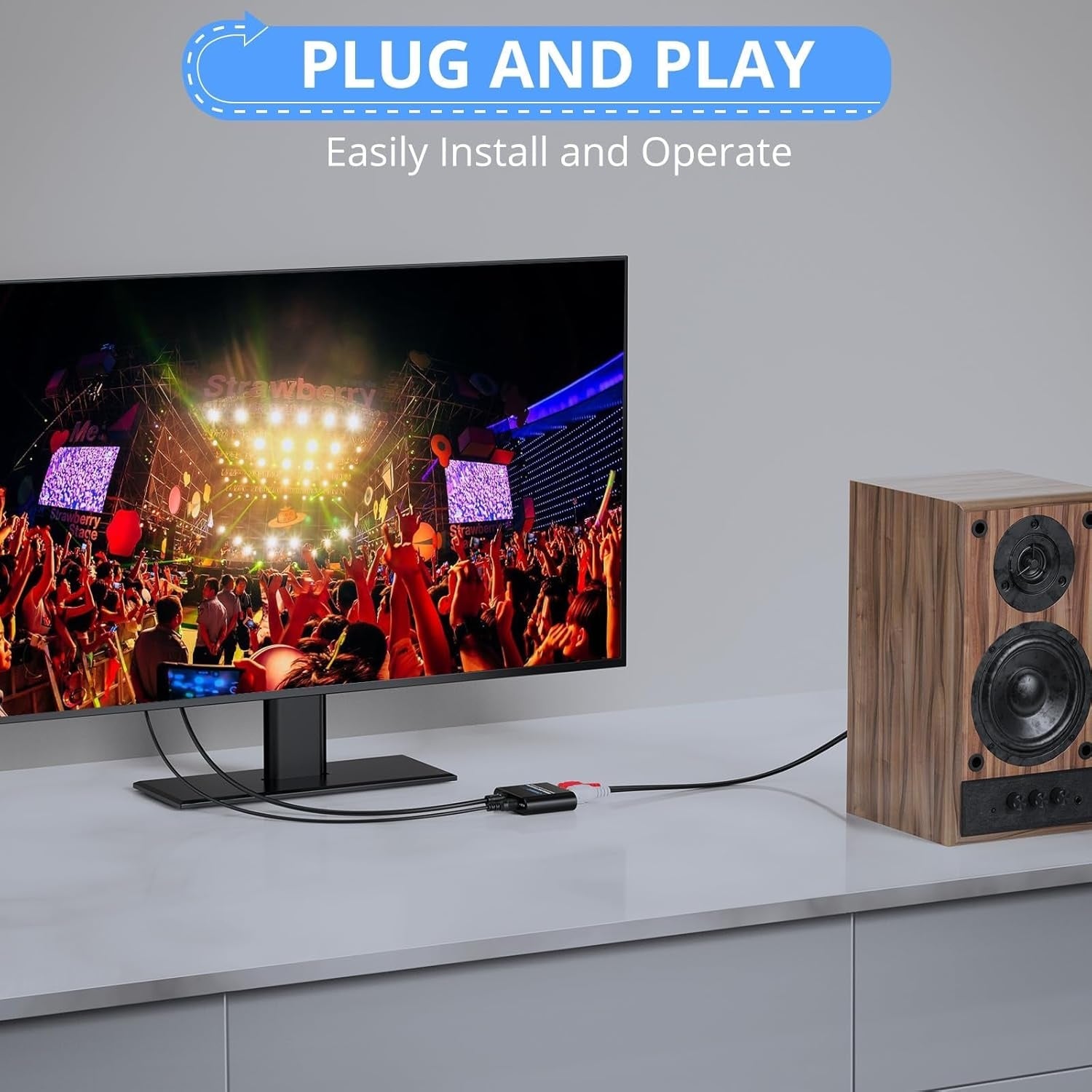 Digital to Analog Audio Converter,192kHz Optical to RCA,Optical to 3.5mm DAC,SPDIF/Toslink