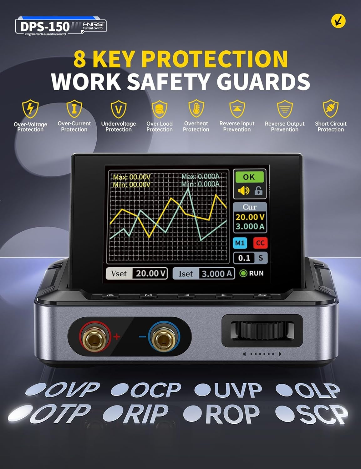 FNIRSI Mini DC Adjustable CNC Programmable Regulated Switching Power Supply