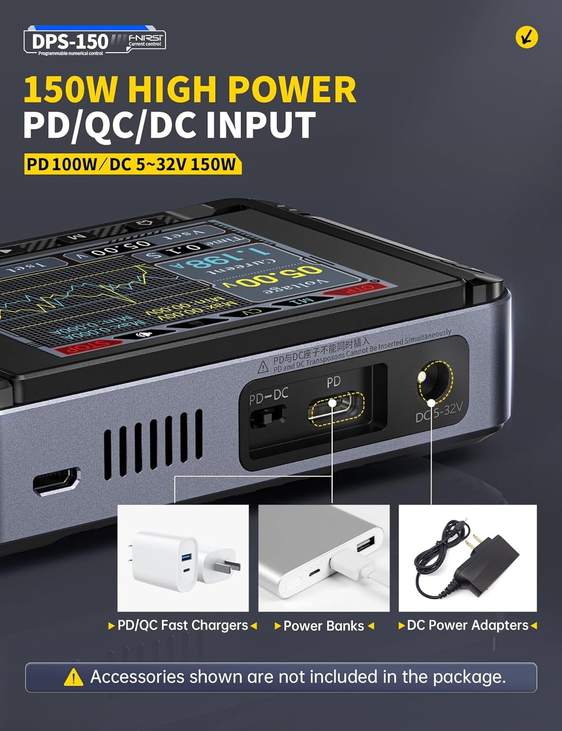 FNIRSI Mini DC Adjustable CNC Programmable Regulated Switching Power Supply