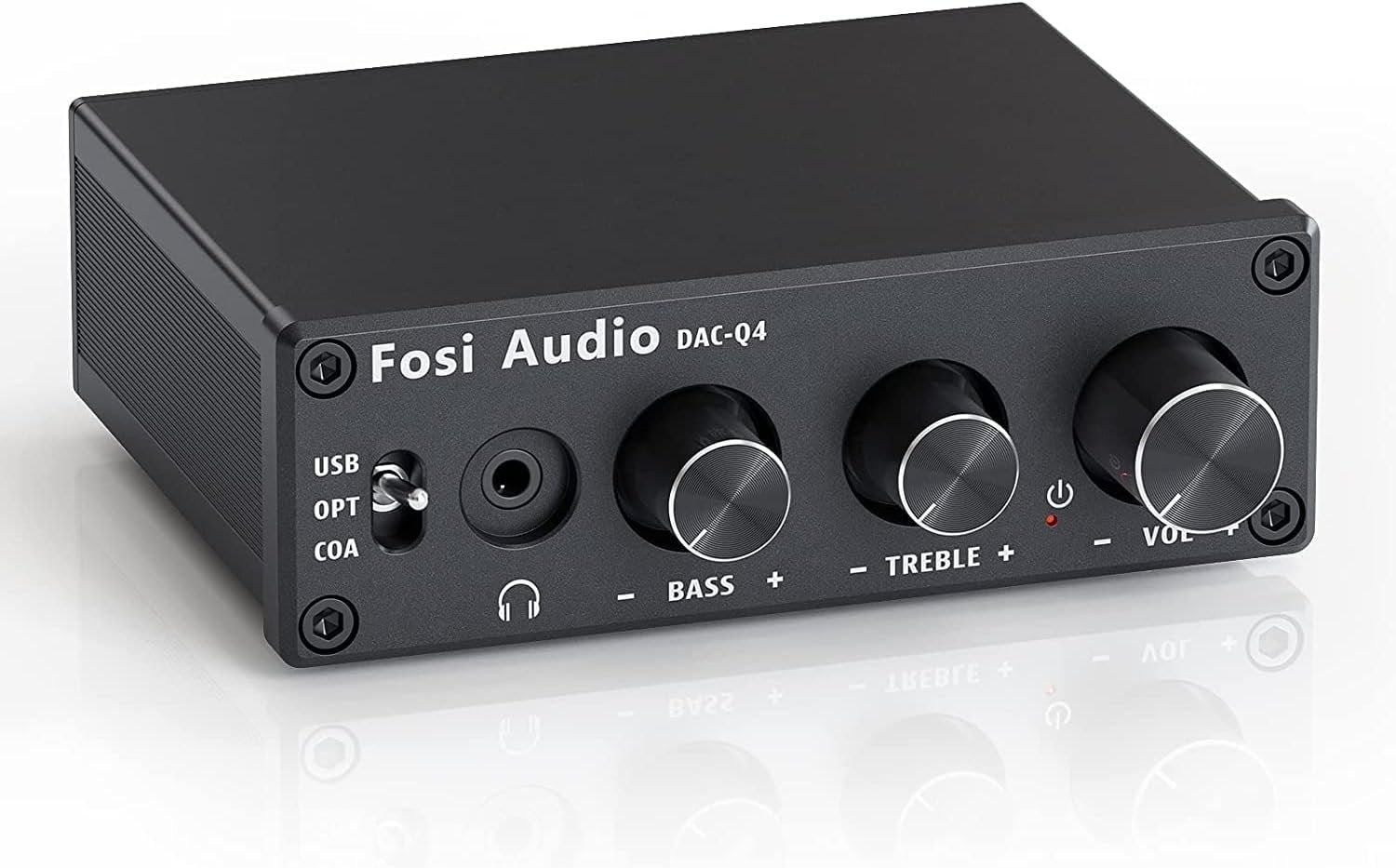 Fosi Audio Mini DAC ja kuulokevahvistin, 24-bittinen/192kHz USB/optinen/koaksiaalinen RCA/AUX-liittimeen