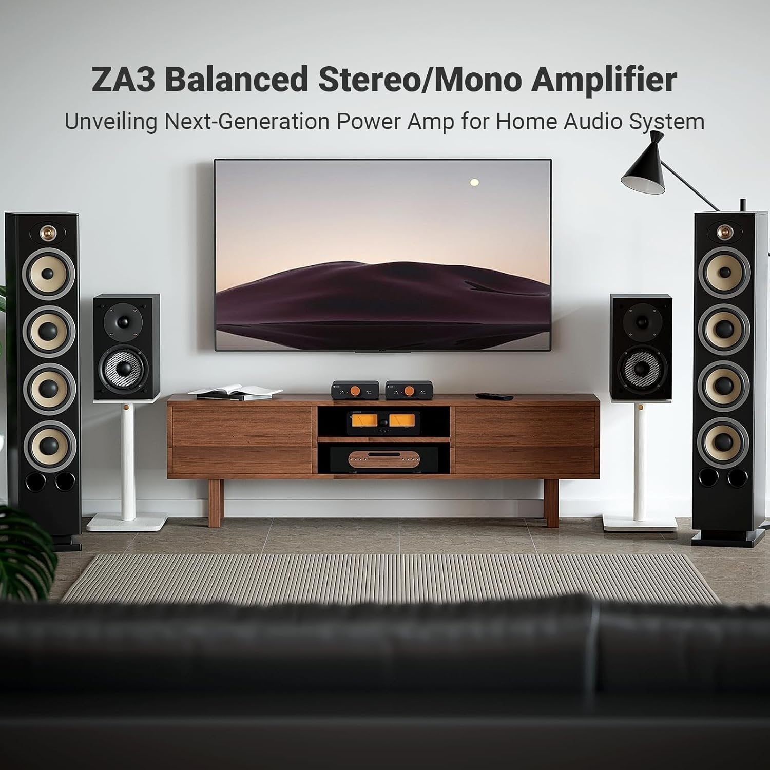 Fosi Audio ZA3 tasapainotettu stereovahvistin kotiäänikomponentti Mini 2-kanavainen monovahvistin TPA3255 subwoofer-pöytäkotiteatterille