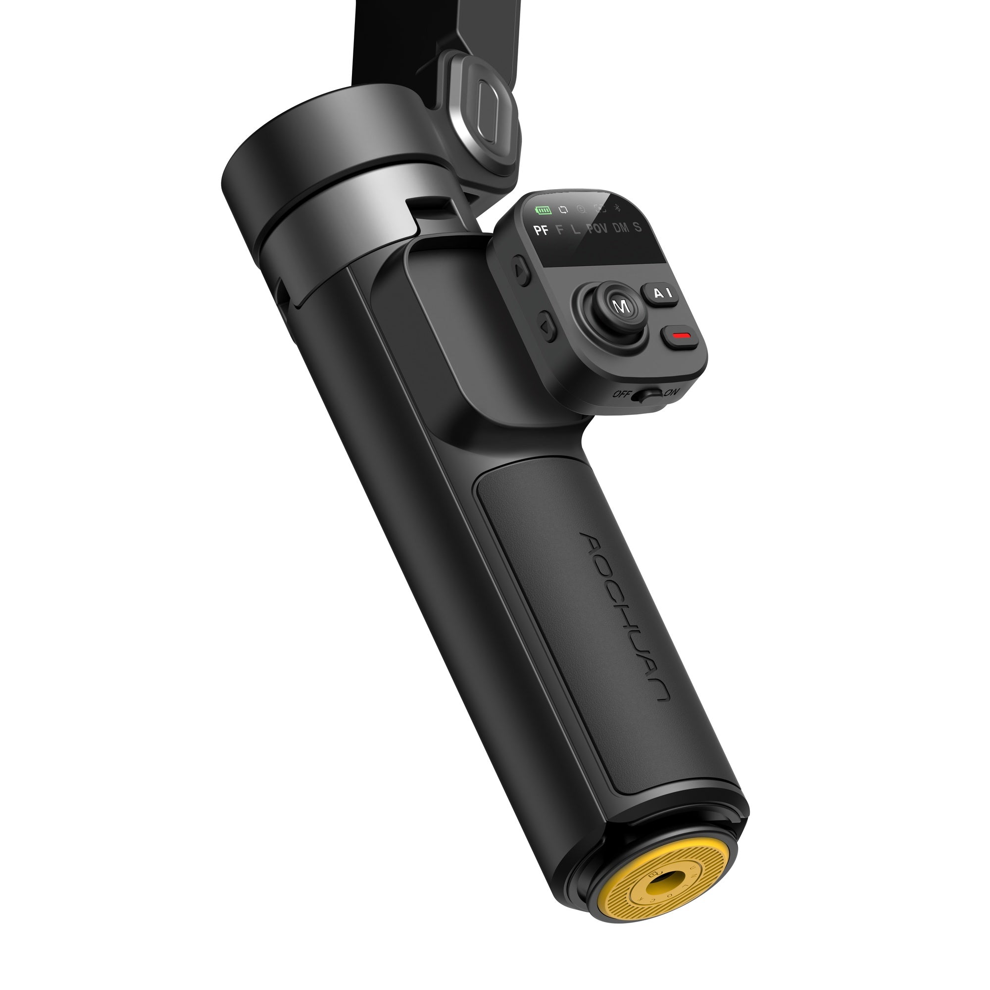 Käsikäyttöinen 3-akselinen tärinänvaimennettu gimbal-stabilisointilaite iPhonelle AI-seurantamoduuli täytevalolla Eleohjaus ja yhden painalluksen jalustan vapautus