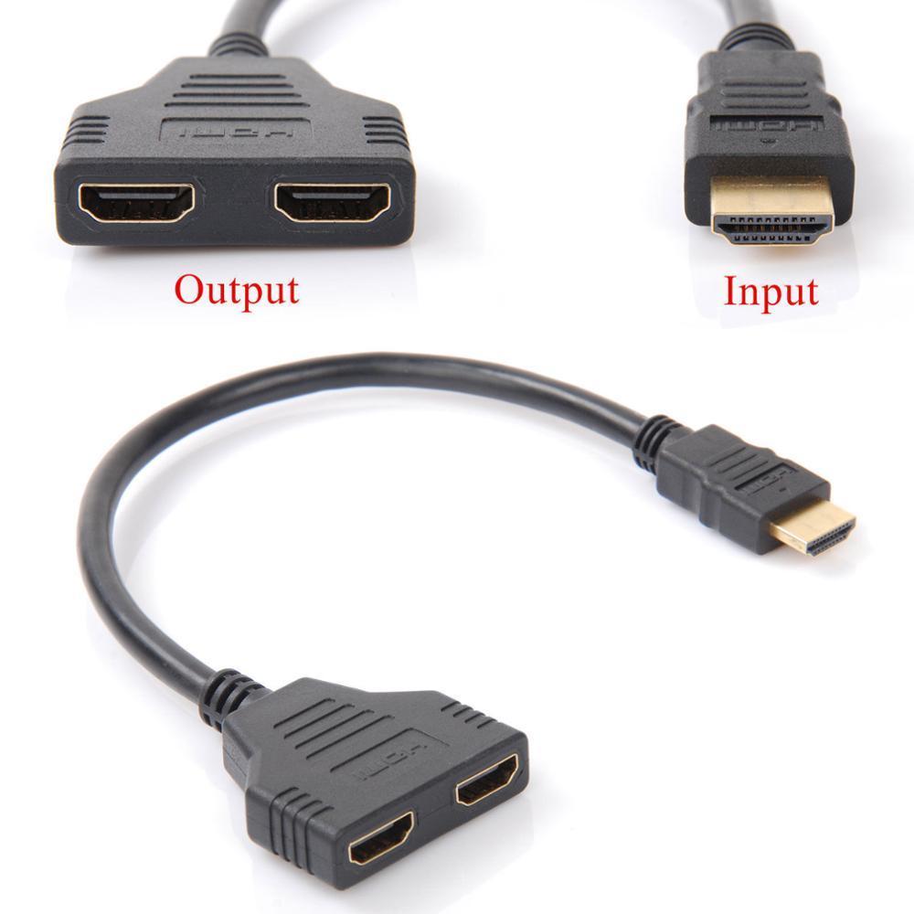 HDMI jakaja 1–2, tarkkuus 1080p, 10 cm kaapeli