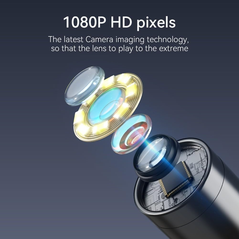NÖRDIC 10m Endoskooppikamera kaksoiskameralla, 4,3" IPS-digitaalinäyttö, 1080P HD -kamera 8 LED-valolla, IP67 vedenkestävä tarkastuskamera