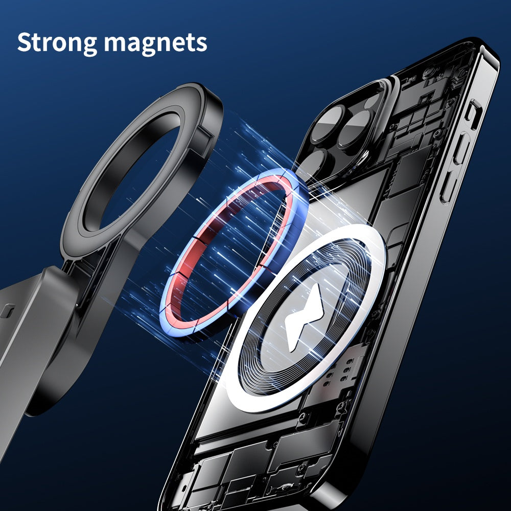 Magneettinen Selfiekeppi sisäänrakennetuilla kauko-ohjaustoiminnoilla, pidennettävä puhelinteline yhteensopiva MagSafe, selfiekeppi/jalusta