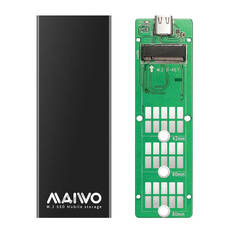 Maiwo K1688S M.2 SATA SSD USB C GEN1 5Gb/s ulkoinen tallennuskehikko, B-Key ja B&amp;M-Key. alumiinia