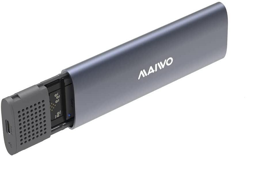 Maiwo K1689 M.2 SATA & NVMe SSD -yhdistelmä USB3.2 Gen2:lle 10 Gbps ulkoinen kotelo ruuviton alumiinirakenne