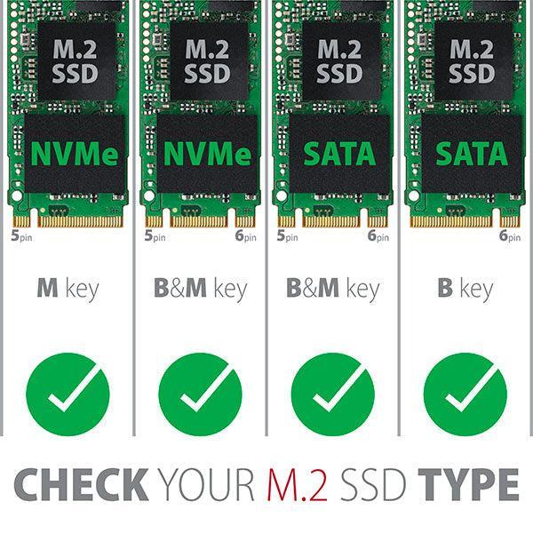 Maiwo K16N M.2 SATA SSD, USB 3.1 GEN1 5 Gb/s ulkoinen tallennuskehikko, 2230-2242-2260-2280 NGFF B-Key ja B M-Key, alumiinia