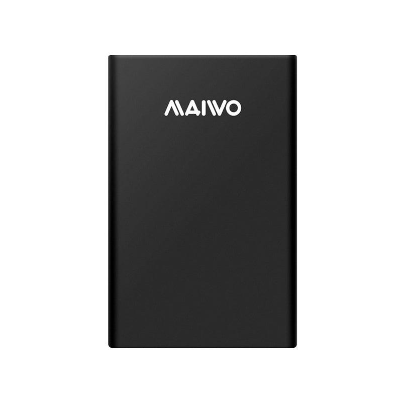 Maiwo K2568G2 USB C GEN2 10 Gb/s ulk. tallennuskehikko 2 Tt saakka, 2,5 HDD, SSD 7 mm, 9,5 mm, UASP-tuki asennus ilman työkaluja, Type C–C -kaapeli