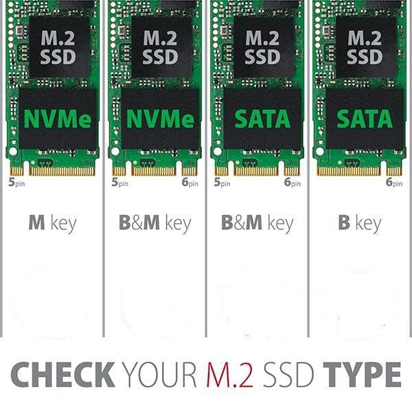 Maiwo K3016P-telakointiasema kiintolevyn kloonaukseen, NVMe SSD 1:1, 10 Gb/s, M-Key ja B+M Key