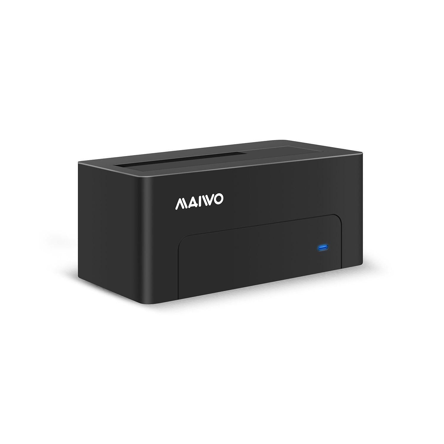 Maiwo K308 USB 3.1 GEN1 5 Gb/s telakointiasema 1 kpl 2,5/3,5” SATA-kiintolevylle ja SSD-levylle 14 Tt saakka, UASP-tuki