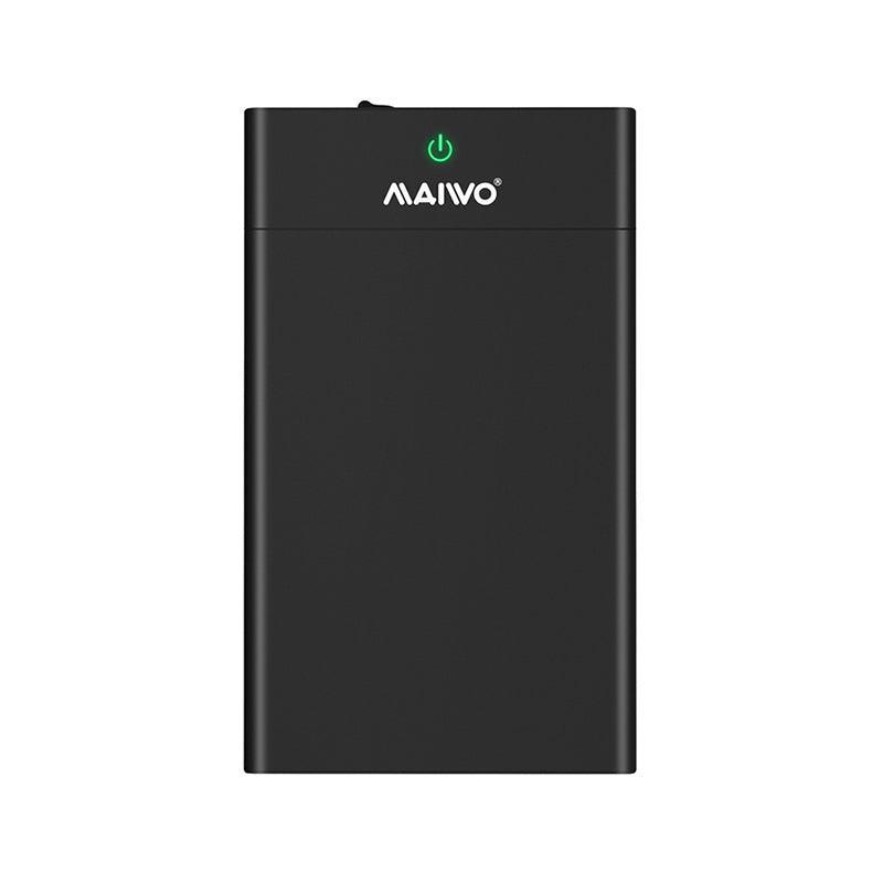 Maiwo K3568A USB 3.1 GEN1 5 Gb/s:n ulkoinen tallennuskehikko 1 kpl 3,5” SATA-kiintolevylle 8 Tt:uun saakka, mukana UASP-USB-kaapelin tuki