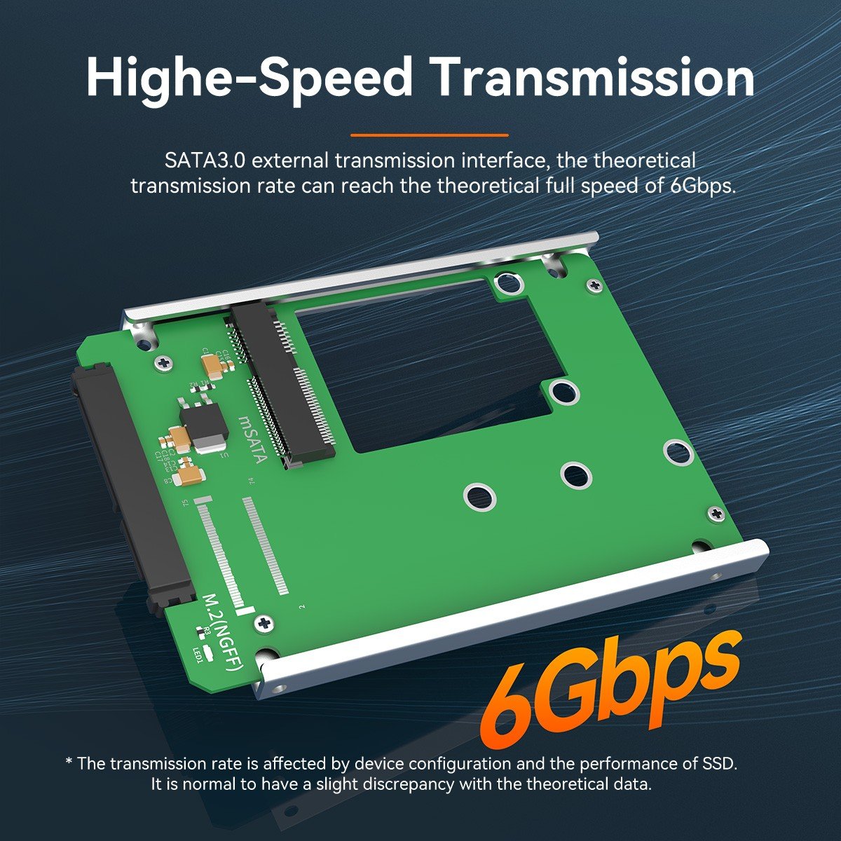 Maiwo KT031A2 mSATA 30x50 mm SATA:llke asennuskiinnikkeellä