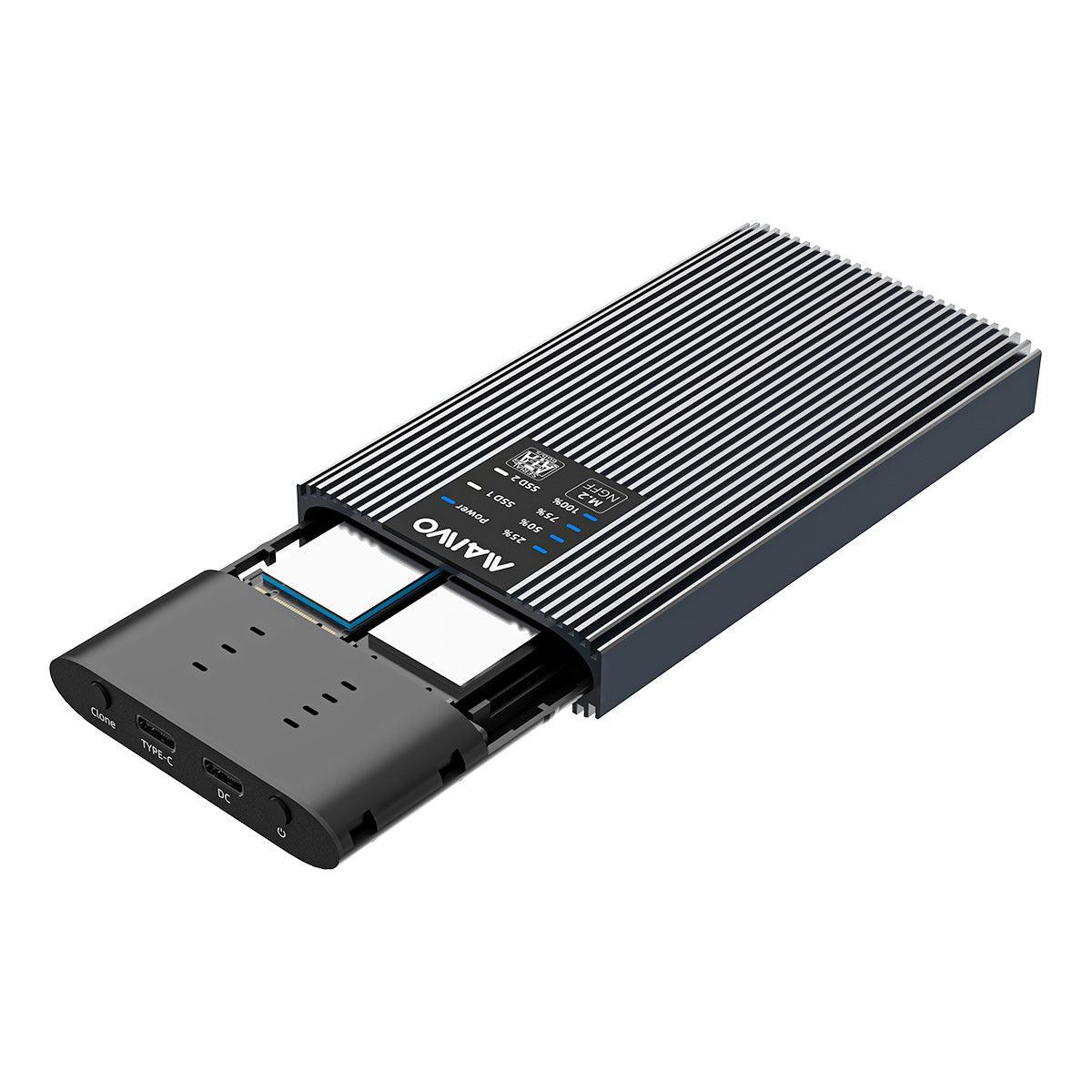 Maiwo ulkoinen kotelo kovalevyn kloonaukseen M.2 SATA SSD USB3.2 5Gbps 1:1