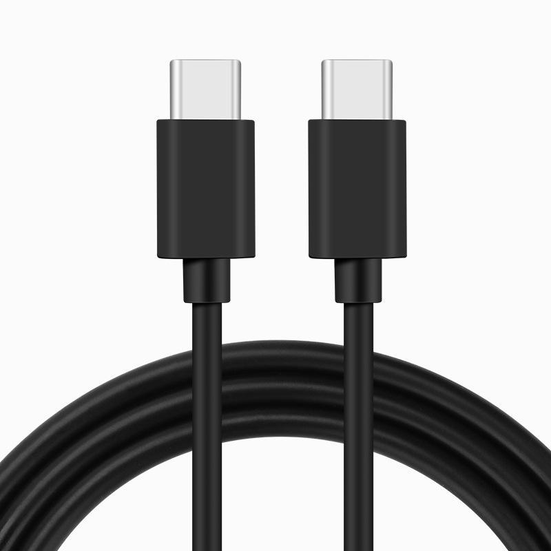 NÖRDIC 0,5 m USB 2.0 USB-C-C-kaapeli iPhone 15/15 Pro/15 Plus/15 Pro Max 3A 480 Mbps 60 W musta