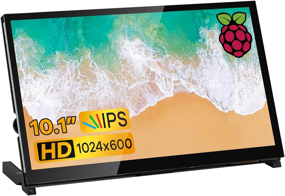 NÖRDIC10.1 Inch IPS LCD Touch Screen Display Panel 1024 x 600 Capacitive Screen HDMI Monitor for Raspberry Pi