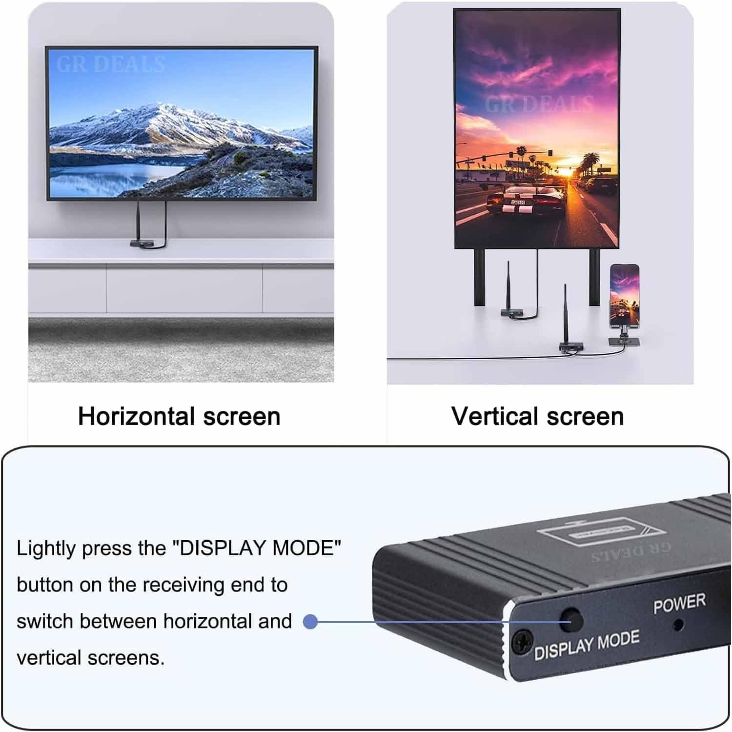 NÖRDIC 1080P Full HD HDMI Langaton 180m Jatkaja TX to RX Loop Out WiFi 5.8G