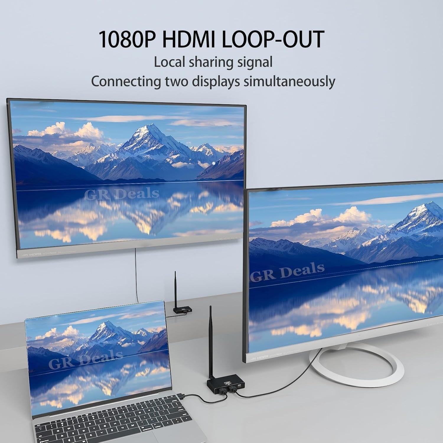 NÖRDIC 1080P Full HD HDMI Langaton 180m Jatkaja TX to RX Loop Out WiFi 5.8G