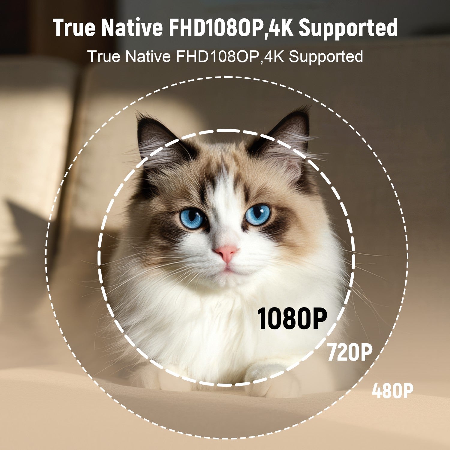 NÖRDIC 1080P Projektori Netflix-sertifioitu 320 ANSI lumen 2.4/5G WiFi 6 tuki iOS/Androidille