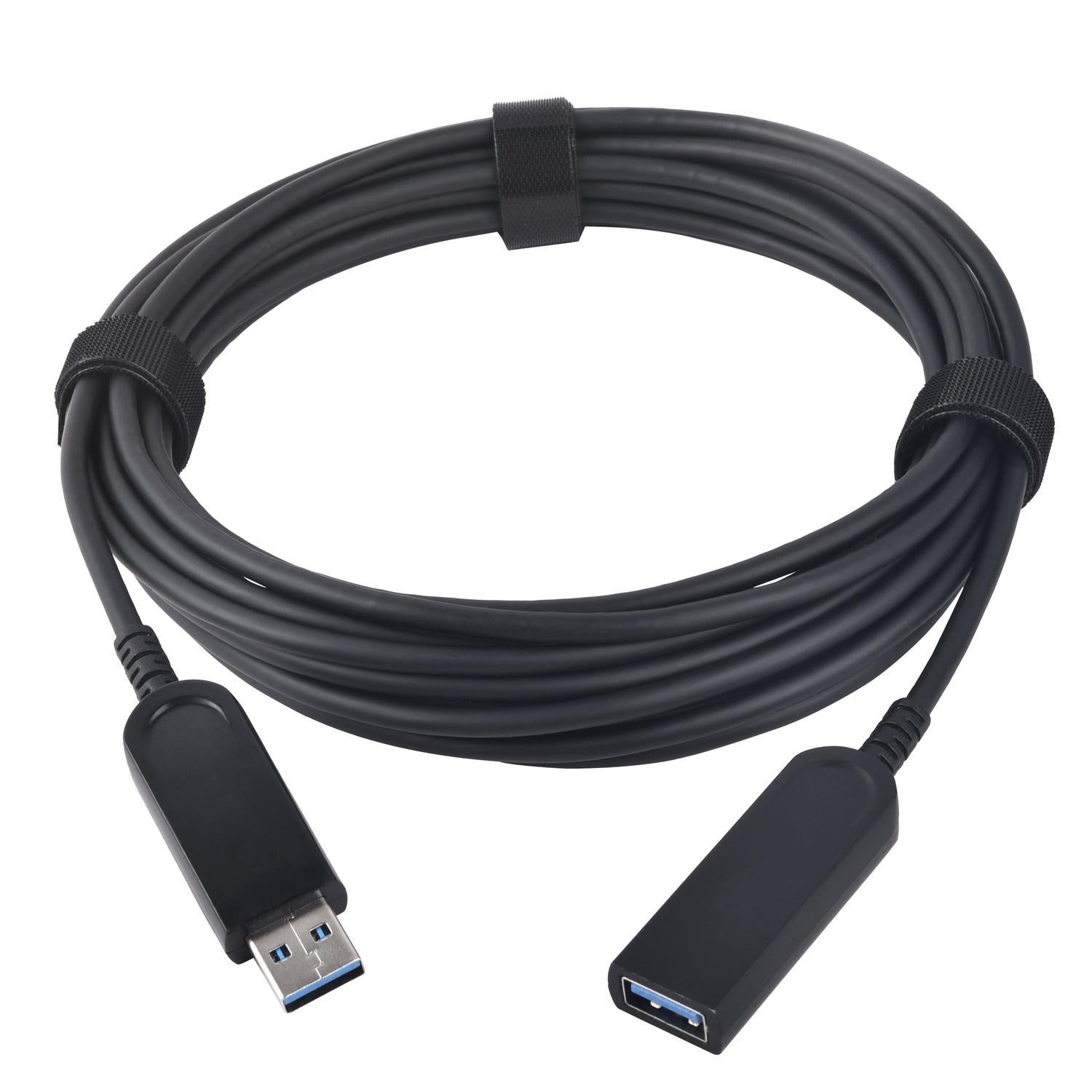 NÖRDIC 10m Active AOC kuitukaapeli 10Gbps USB 3.1 A uros USB3.1 A naaras USB 3.1 jatkokaapeli