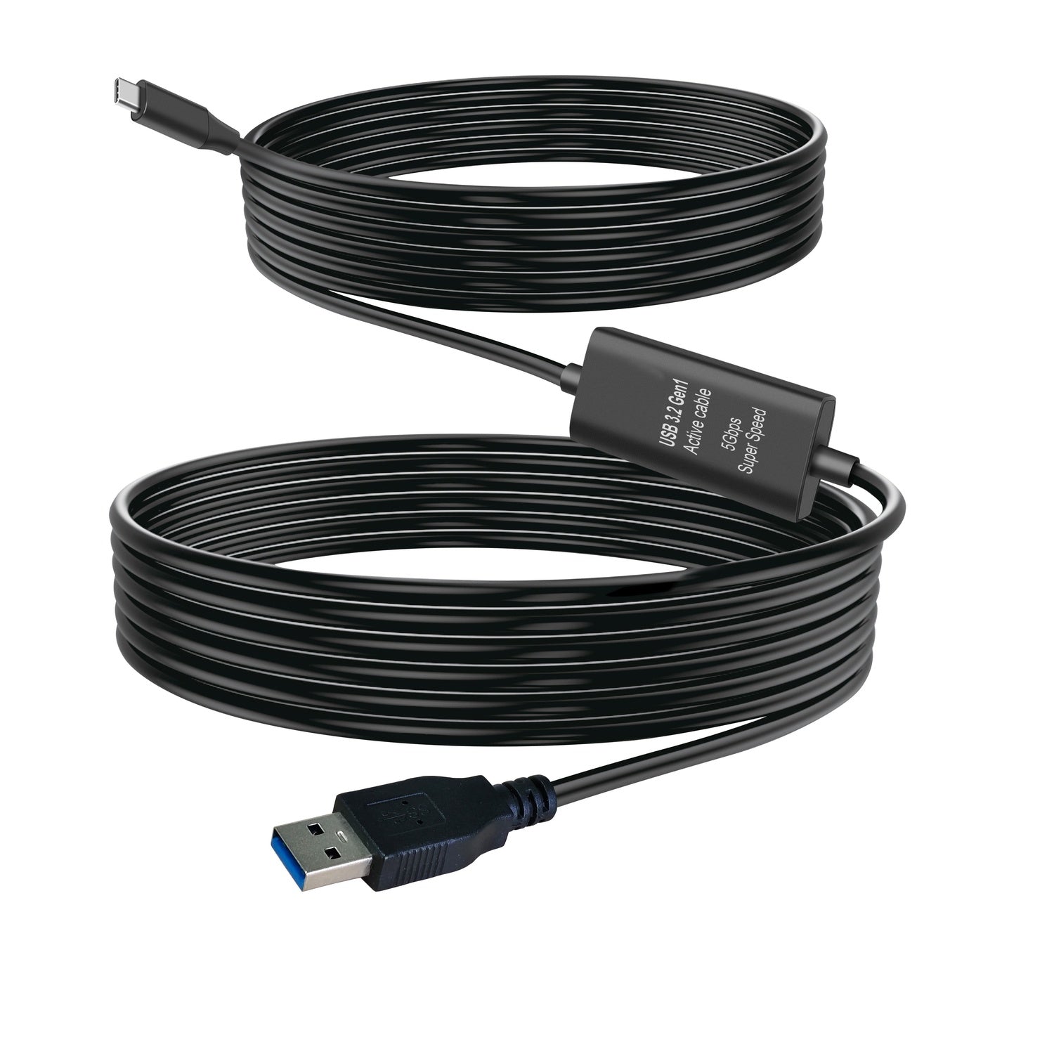 NÖRDIC 10m USB-C 3.2 GEN1 - USB-A 5Gbps Aktiivinen jatkokaapeli