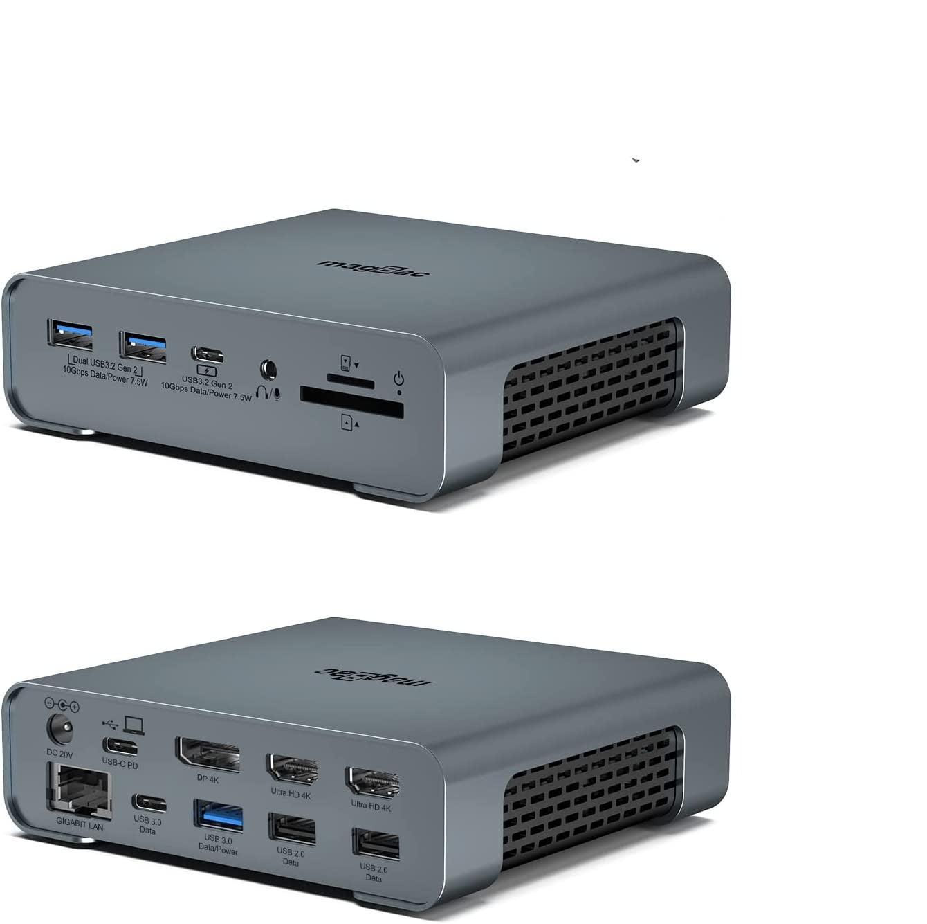 NÖRDIC 1-16 USB-C-telakointiaseman kolminkertainen näyttö 2xHDMI 1xDP 4K60Hz 7xUSB 1xUSB-C PD65W 1xRJ45 1xAudio 1xSD 1xMicro SD Thunderbolt 3/4 USB4