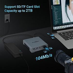 NÖRDIC 1-16 USB-C-telakointiaseman kolminkertainen näyttö 2xHDMI 1xDP 4K60Hz 7xUSB 1xUSB-C PD65W 1xRJ45 1xAudio 1xSD 1xMicro SD Thunderbolt 3/4 USB4