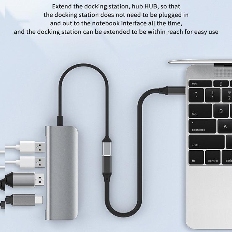 NÖRDIC 1.5m USB3.2 Gen2 USB-C Jatkokaapeli ha to ho 10Gbps 5A 100W Thunderbolt3