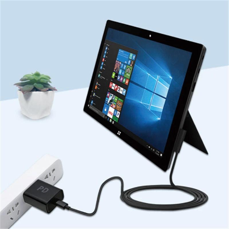 NÖRDIC 1,5 m USB-laturikaapeli 12V3A Surface Pro 1/2:lle