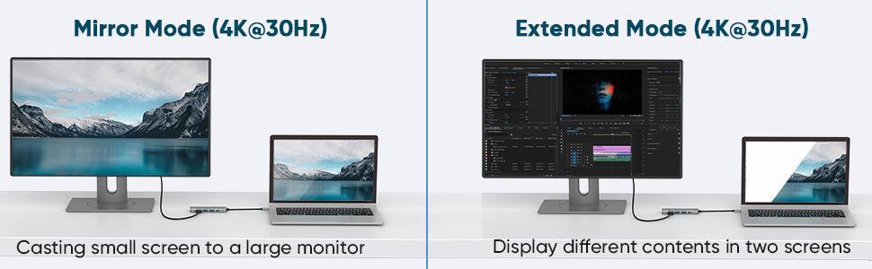 NÖRDIC 1-6 USB C alumiinitelakointiasema 1xHDMI 4K 30Hz 1xUSB-A 3.0 1xUSB-A 2.0 5Gbps 1x USB C PD87W 1xSD/TF-kortinlukija