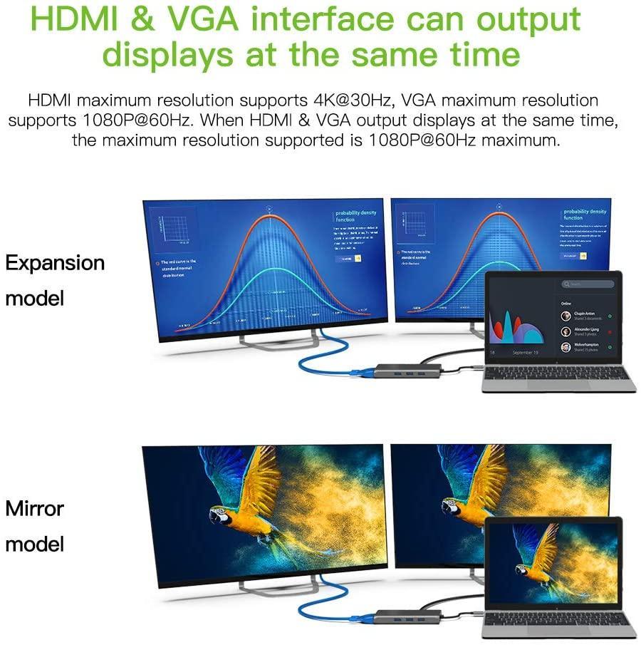 NÖRDIC 1–8 USB C, alumiinia, telakointiasema 1x HDMI 4K 30 Hz, 1x VGA 1080p, 3x USB 3.1. 5 Gb/s, 1x USB C, PD 87 W/TF kortinlukija, hopea