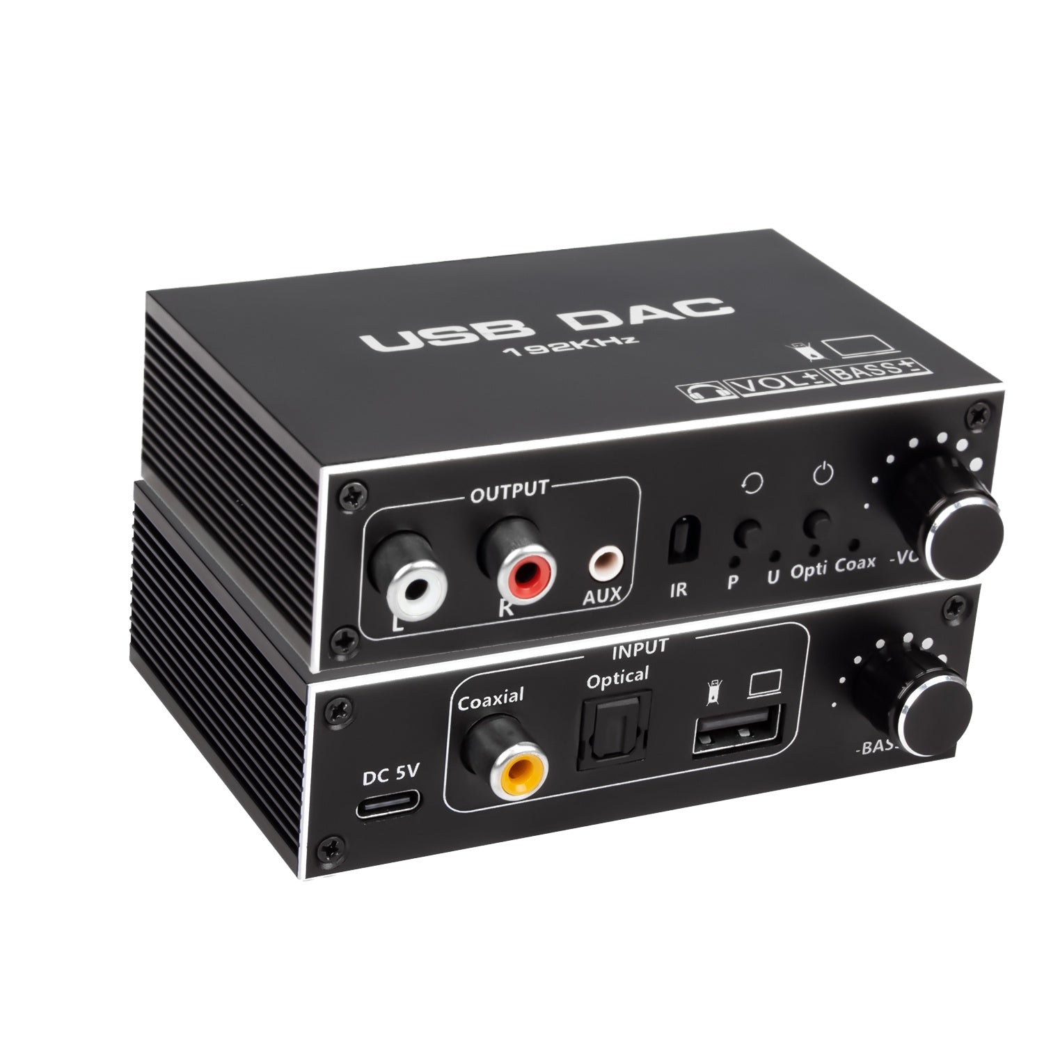 NÖRDIC 192 kHz USB DAC Digitaalinen–Analoginen Äänimuunnin, USB/Optinen/SPDIF/Koaksiaalinen Analogiseen Stereo RCA L/R 3,5 mm