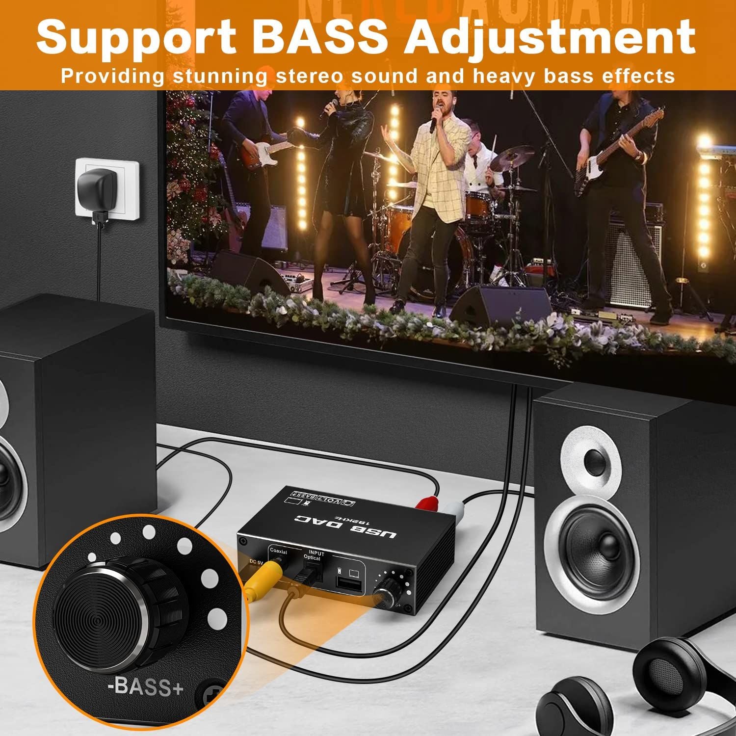 NÖRDIC 192 kHz USB DAC Digitaalinen–Analoginen Äänimuunnin, USB/Optinen/SPDIF/Koaksiaalinen Analogiseen Stereo RCA L/R 3,5 mm