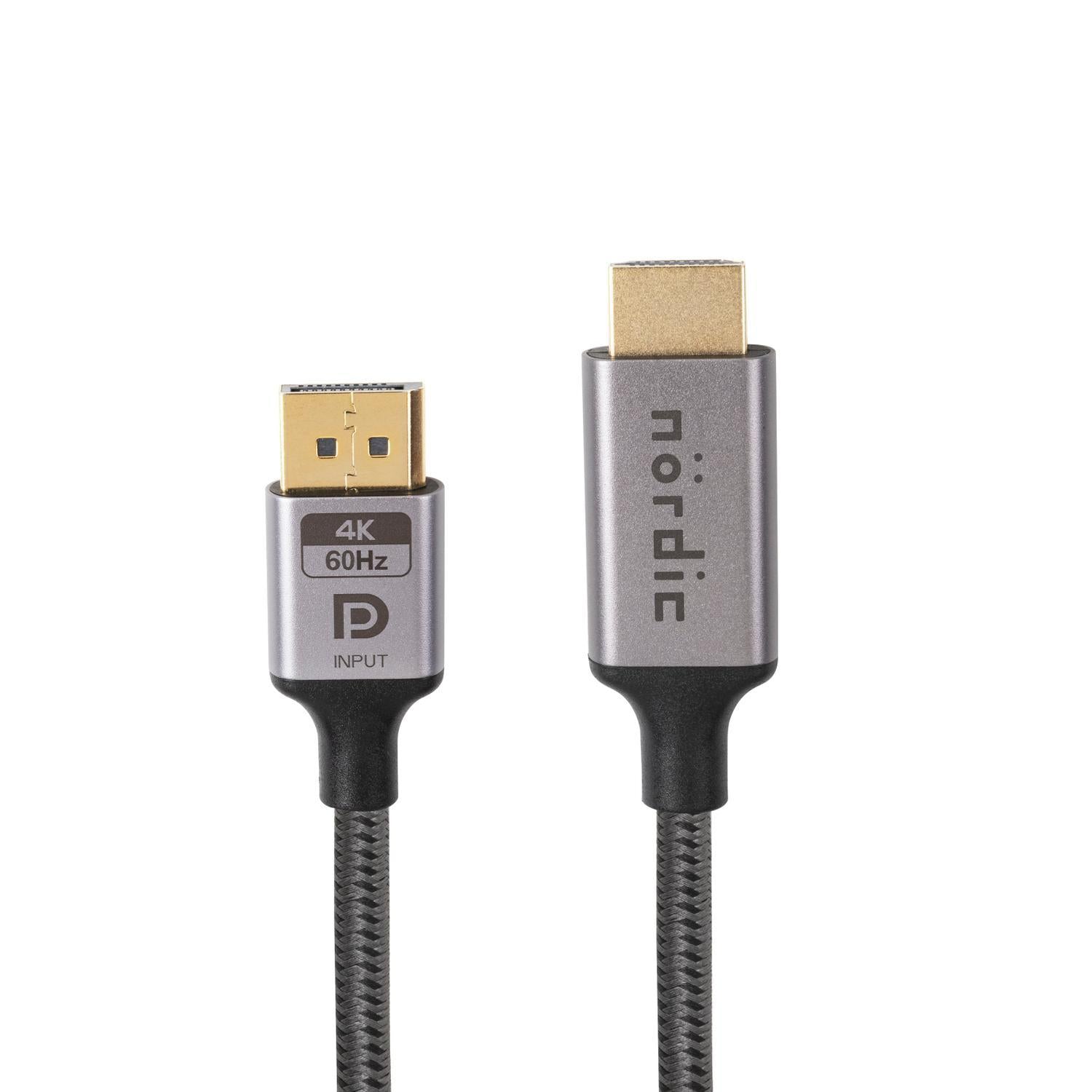 NÖRDIC 1m Displayport HDMI 4K60Hz Dynamic HDR 18Gbps